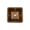 thumbnail image 2 of 15'' Square Under Counter Hammered Copper Bathroom Sink, 2 of 3