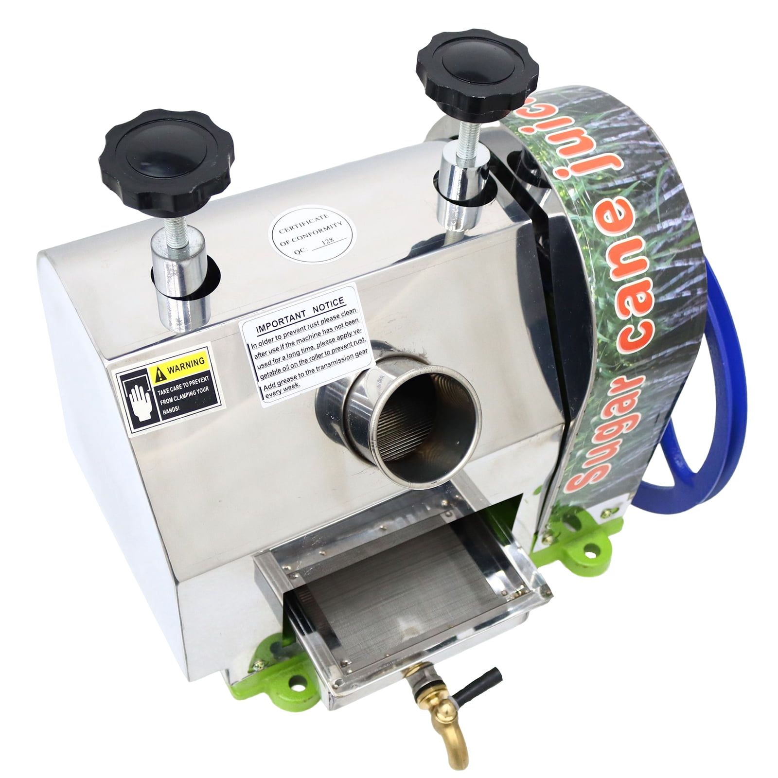 Efficient Manual Sugar Cane Juicer Machine 330LB/H Output Sugar Cane Juicer Press with 2 Peeling Knives