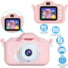 Children Camera,Children Dual Camera+32G Card,1080P HD Video Digital Camera for Toddler Kids Camera with Anti-Drop Silicone Case for 4-12 Years Old Boys Girls GANZTON-Pink