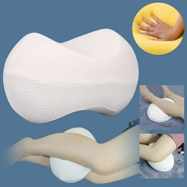 Fiudx Almohada de Espuma Viscoelástica para Rodillas, Soporte Ergonómico para Piernas, Favorece La Alineación de La Columna, Alivia El Dolor de Espalda, Cadera y Rodillas, Ideal para Quienes Duermen