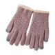 thumbnail image 2 of Guantes de invierno para mujer, de color liso, cálidos, con pantalla táctil, de punto, medianos y largos, de acrílico, 2 of 3