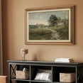 thumbnail image 4 of IDEA4WALL Premium Frame Wall Art Country Village Rustic Rural Landscape Fine Art Historic Cultural Illustrations Impressionism Scenic Pastel Artwork for Home Decor - 26"x36" Natural, 4 of 5