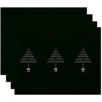 Simply Daisy 18" x 14" Hearty Holidays Holiday Print Placemats, Set of 4