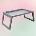 thumbnail image 1 of SHOWERORO 1Set Grey Rectangular PP Plastic Foldable Bed Table for Laptop Adjustable 21.5X14.1X10.8in, 1 of 7