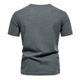 thumbnail image 4 of Mens Waffleknit T Shirts with Pocket Short Sleeve V Neck Tees Tops Casual Solid Color Pullover Slim Basic Going-Out Loungewear Work Tshirts Shirt, 4 of 5
