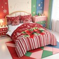 thumbnail image 2 of Manfei Elegant Christmas Santa Claus 7-Piece King Bedding,Happy Xmas King Bed in a Bag,Xmas Reversible, 2 of 7