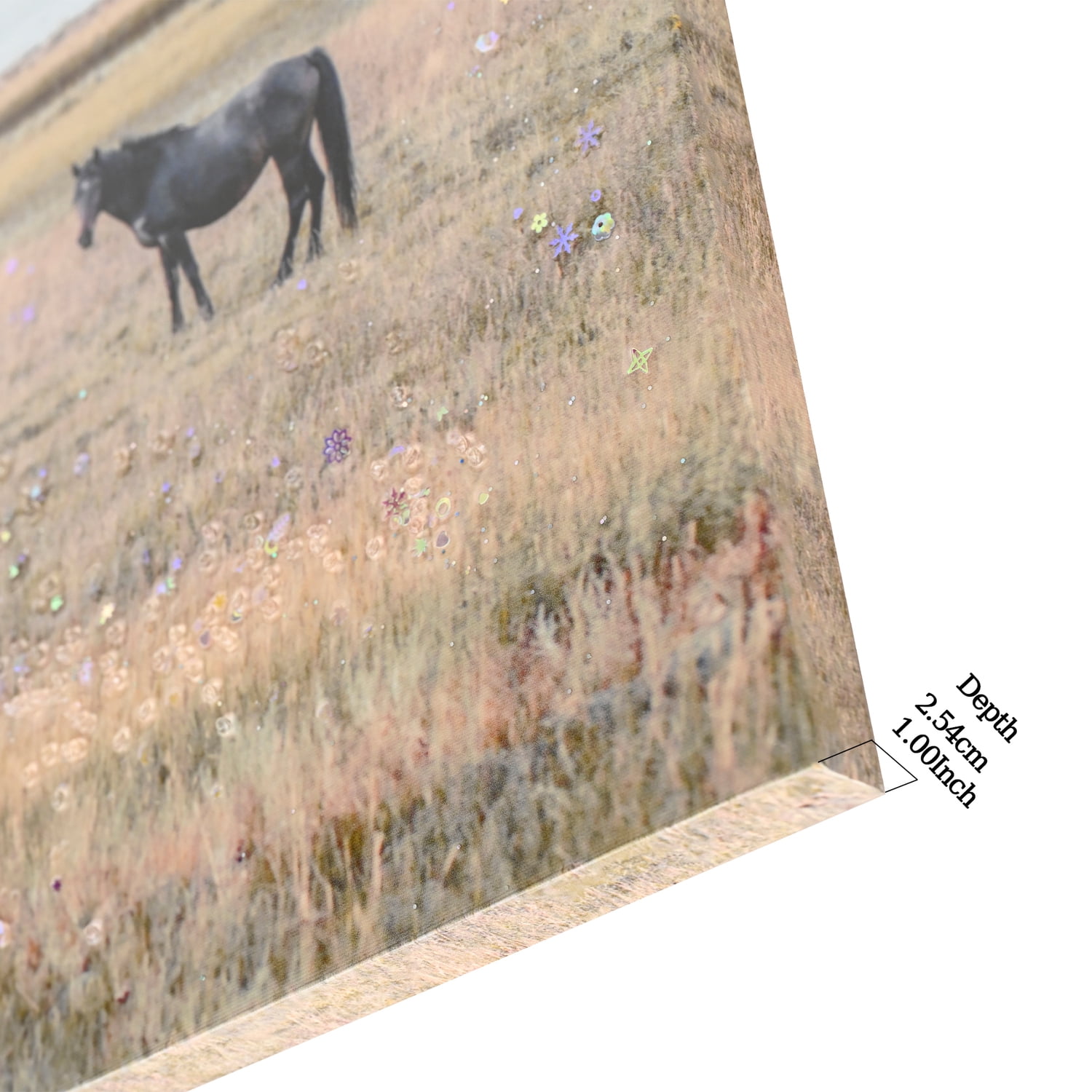 MOONMISS 24x36 Horse Framed Canvas Wall Art Country Western Farmhouse Rustic Wild Horses Grassland Living Room Decor