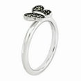 thumbnail image 3 of 925 Sterling Silver Stackable Expressions Marcasite Butterfly Ring Size: 10; for Adults and Teens; for Women and Men, 3 of 4