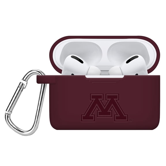 Minnesota Golden Gophers Engraved Silicone Case Cover Compatible with Apple AirPods Pros Pro (Maroon) by Affinity Bands
