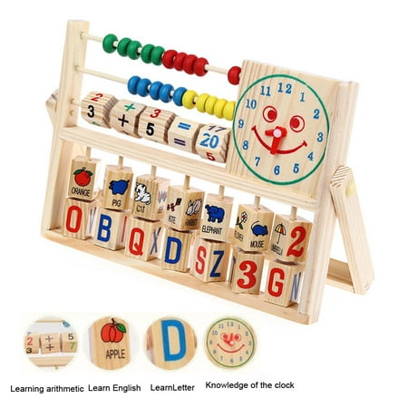 Tuscom Kids Boy Girl Baby Learning Early Educational Development Abacus Wooden