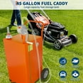thumbnail image 5 of 45 Gallon Fuel Caddy with Manual Transfer Pump – Portable Gasoline & Diesel Storage Tank for Cars, Mowers, ATVs, Boats(Orange), 5 of 7