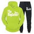 thumbnail image 4 of Nueva marca de moda para amantes de los perros, chándal para hombre "The Dogfather", divertida sudadera con capucha y pantalones con diseño de perro salchicha, conjuntos de dos piezas, ropa para hombr, 4 of 5