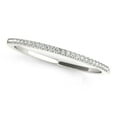 thumbnail image 1 of Ensemble de Pavé Rond Mince en Or Blanc 14k pour Mariage (1/10 cttw) Taille 3, 1 of 2