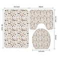 thumbnail image 3 of Brown Mushroom Fern Light Pattern Bathroom Rugs Sets 3 Piece,Toilet Cover Set,Absorbent Non Slip Bathroom Mats Sets with U-Shaped Contour Rug Toilet Rug Set, 3 of 5