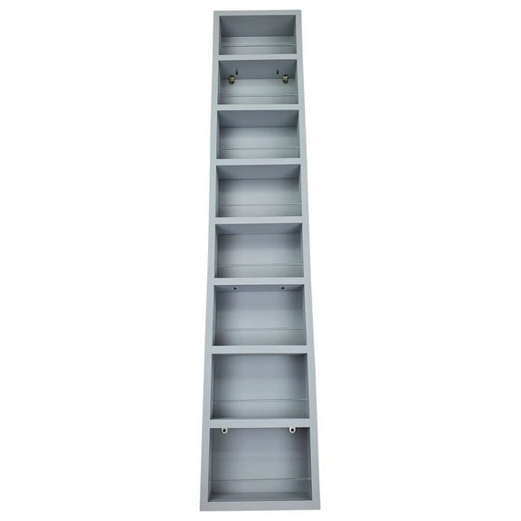 Ceres Primed Gray On the Wall Spice Rack 55"h x 14"w x 3.5"d