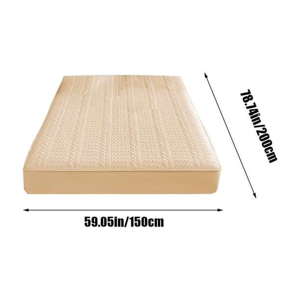 Sábana ajustable, funda protectora para colchón, sábana ajustable de bolsillo, cálida, transpirable, antideslizante, para el cuidado de la piel, sábana ajustable acolchada de algodón.