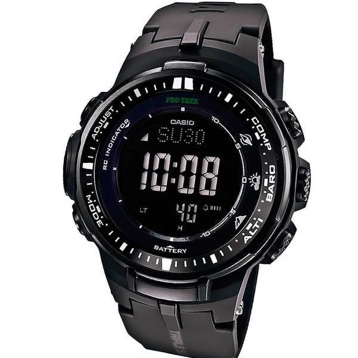 Casio Men s PRO TREK Atomic Solar Triple Sensor Watch Titanium Band Walmart