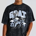 thumbnail image 2 of 5 Wolf Grey 5s Light Graphite Color Washed Shirt, Goat 23, Shirts Match Sneakers, 2 of 3