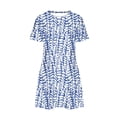 thumbnail image 5 of Lindreshi Summer Dresses for Women Clearance under 10.00 Fashion Women's Dresses Summer Casual Rounk Neck Short Sleeve Printing Dress, 5 of 7