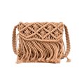 thumbnail image 1 of Bolso cruzado de paja para mujer, bolso de playa de verano, bolso de paja tejido para niña (caqui), 1 of 8