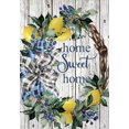 thumbnail image 1 of Placa de metal con letrero de metal retro vintage Home Sweet Home Lemon Wreath Garden Lemon Farmhouse Spring Summer Wall Art Tamaño: 8 x 12 pulgadas, 1 of 4