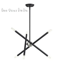 47003-04 Livex Lighting Soho - 6 Light Small Chandelier-23.25 Inches Tall and 20 Inches Wide