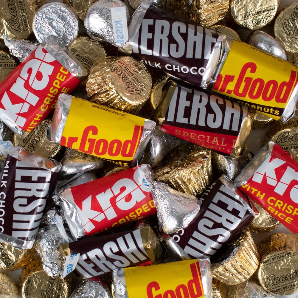 Easter Purple Cross Hershey's Chocolate Mix Gift Tin - 1lb Of Kisses, Miniatures And Peanut Butter Cups