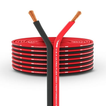 DS18 Ultra Flex 16GA CCA Speaker Wire/Cable Kit 100FT Red/Black