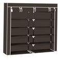 thumbnail image 4 of Tcbosik 7-Tier Shoe Rack, Shoe Storage Organizer with Non-Woven Fabric Cover and Steel Tube, Portable Shoe Shelf for Living Room, Entryway, Hallway, Foyer, Easy Assembly, Dark Brown, 4 of 6