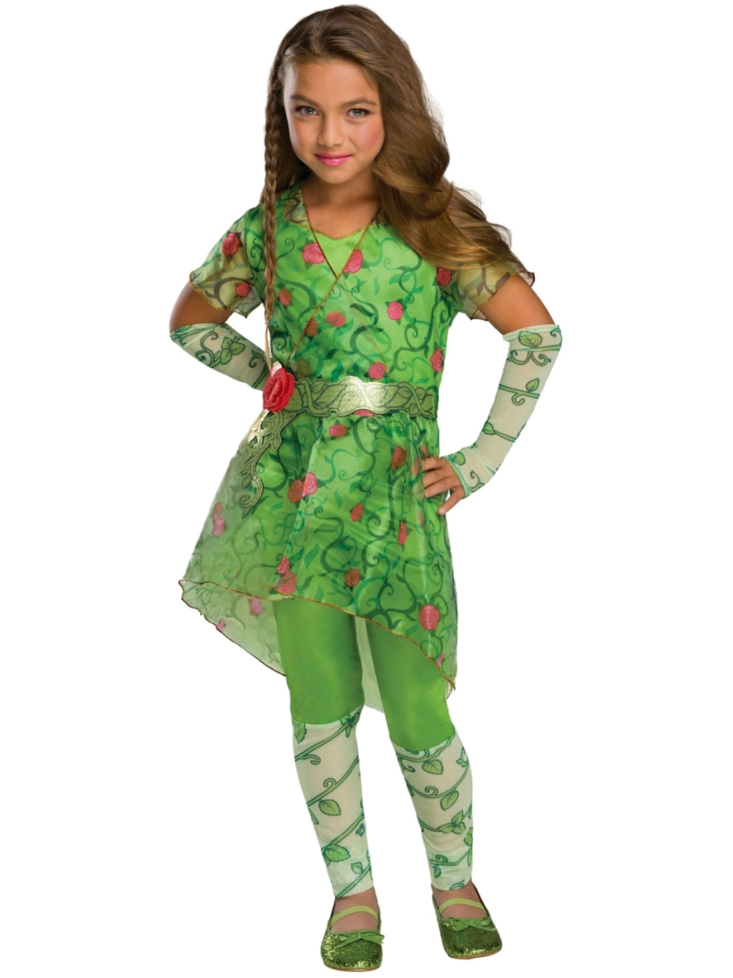Rubie's Green Poison Ivy Girl's Halloween Fancy-Dress Costume for Child