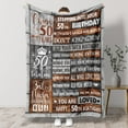 thumbnail image 6 of 50 Birthday Gifts for Women 50th Birthday Blanket 50th Birthday Decorations Gift Ideas for Her 50 Year Old Gifts for Women Throw Blanket 60 * 50in Happy 50th Birthday Gifts (Brown), 6 of 6