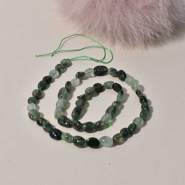 Xiao Hua piezas de 6 * 9 mm de piedra triturada natural de forma irregular, cristal verde, textura de piedra natural, accesorios de joyería DIY semiacabada