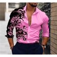 thumbnail image 1 of Camisa estampada informal para hombre, camisa de negocios de tela cómoda, diseño moderno y lujoso para fiestas, talla 6XL, gran oferta, 1 of 6