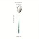 thumbnail image 3 of Juego de cucharas de acero inoxidable de 5 piezas, inoxidable, mango largo, adecuado for reuniones familiares y restaurantes, 3 of 7