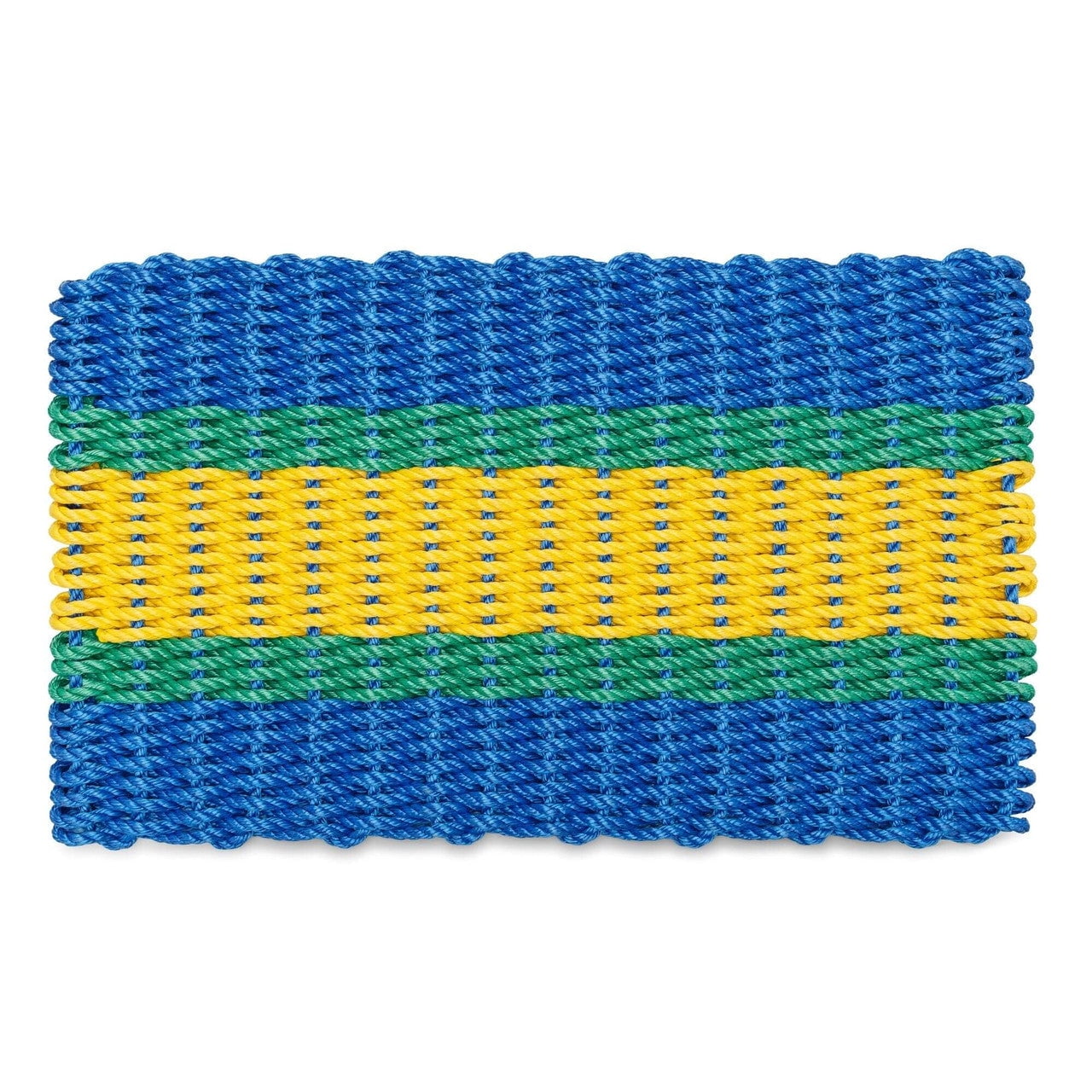 Wicked Good Nautical Rope Doormat, Blue, Green, Yellow