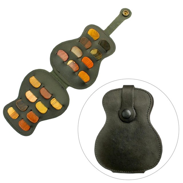 Bolsa para Púas de Guitarra Shamjiam Soporte para Púas de Guitarra Funda para Guitarra Eléctrica Verde