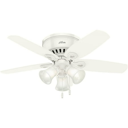 

Hunter Builder Low Profile 42 Ceiling Fan with LED Lights and Pull Chain White