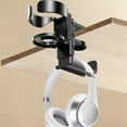 thumbnail image 3 of MultiFunction Desk Spill Proof Cup Holder Headphone Stand Clamp Mount Organizers, 3 of 8