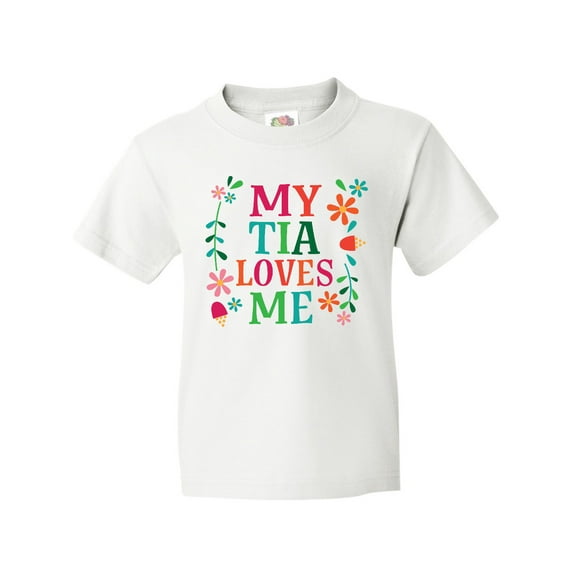 Inktastic My Tia Loves Me Niece Youth T-Shirt