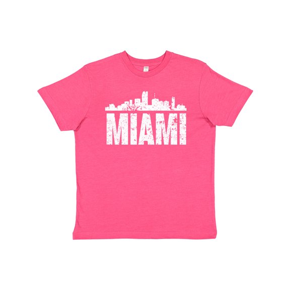 Inktastic Miami Skyline Grunge Youth T-Shirt