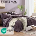 thumbnail image 4 of Amberspace Cationic Dyeing 7-piece Bed in a Bag Comforter Set with Sheets,Dark Purple,Queen, 4 of 6