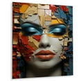 thumbnail image 2 of Designart "Cubist Woman in Glam Harmonious Elegance II" Fashion Metal Wall Art, 2 of 5