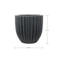 thumbnail image 3 of Ecobo 21.7" Tall, Eco-Friendly Round Planter Indoor/Outdoor use, Durable, Versatile & Lightweight, Designed by Brazilian Artisans, Contemporary All-Weather Design –Dark Gray, 3 of 3