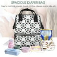 thumbnail image 5 of Kdxio Baby Diaper Backpack,Multi-Function Travel Backpack Nappy Bags,Nursing Bag, Fashion Mummy,Roomy Waterproof for Baby Care(Happy Football), 5 of 6