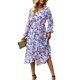 thumbnail image 1 of Vestido PRETTYGARDEN Floral Boho Cruzado con Cuello en V y Volantes Maxi M, 1 of 5