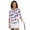 American Flag Star Print, variant on Camouflage Duck 3/4 Sleeve Women Athletic Golf Shirts Quarter Zip, Polyester Spandex Blouse for Golf, Tennis, Hiking, Running, Daily Workout