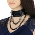 thumbnail image 3 of XUANYI-Punk Leather Gothic Necklace Adjustable Rock PU Leather Necklace, 3 of 6