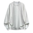 thumbnail image 2 of YUGYXL Sweatshirts for Men Long Sleeve Casual Crew Neck Pullover Solid Color Top Soft Comfy Casual Fall Winter Clothes Gray M, 2 of 9