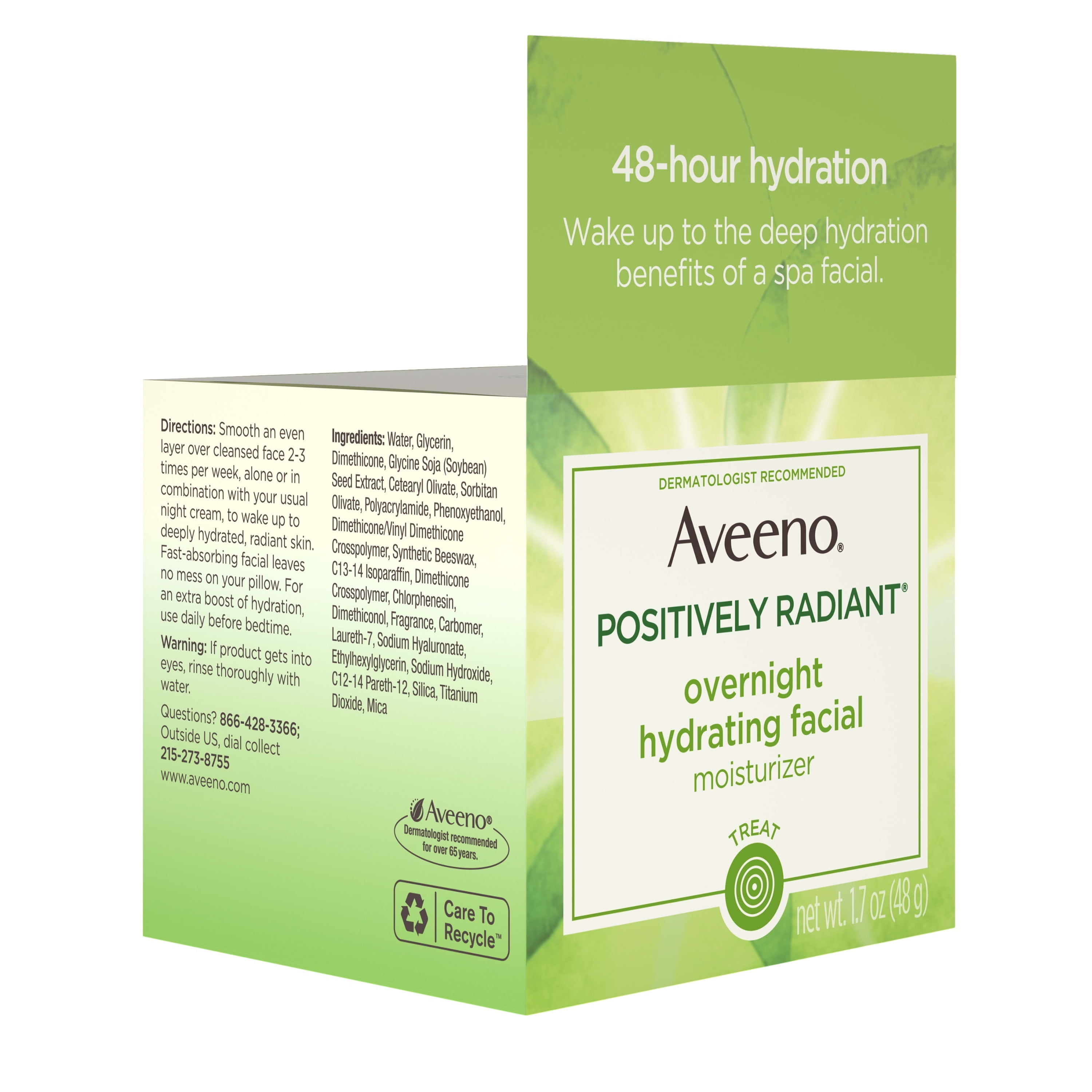 overnight hydrating facial moisturizer von aveeno