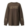 thumbnail image 4 of Hauaitttt Aunt Sweatshirt Auntie Embroidered Sweatshirt Auntie Letter Print Long Sleeve Pullover Top for Aunt Full Zip Athletic Sweatshirt Womens Sweatshirt Lined Hoodies for Women Bohemian Sweaters, 4 of 4